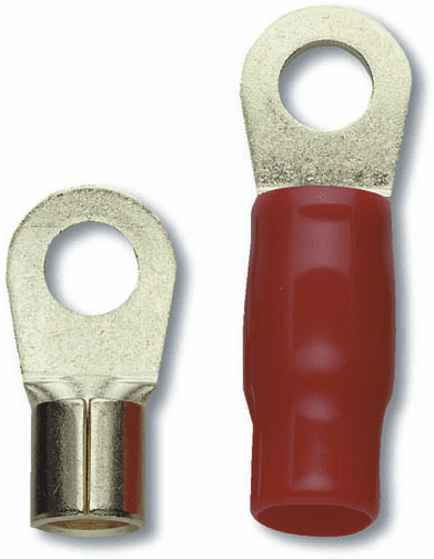 Red Ring Terminal 8 Gauge Crimpable