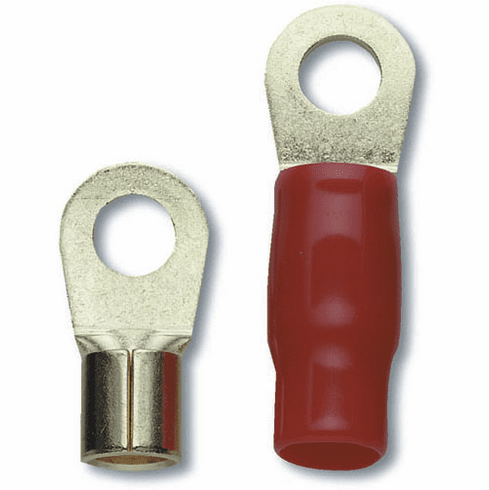 Red Ring Terminal 8 Gauge Crimpable