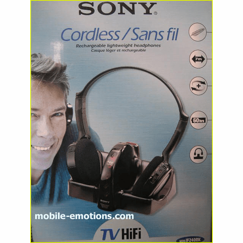 Sony Wireless Infrared Stereo Headphones MDR-IF240K