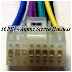 Stereo Wire Harness for Alpine 16 PIN 