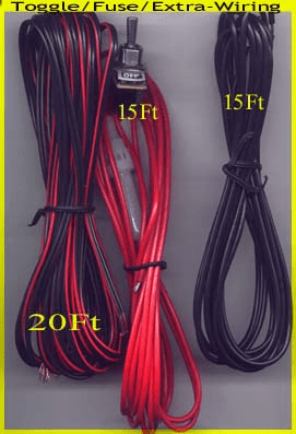 Toggle/Fused Extra-wiring for Lighting Accessories