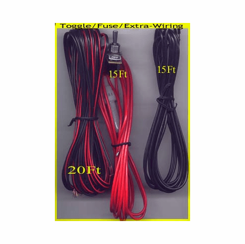 Toggle/Fused Extra-wiring for Lighting Accessories