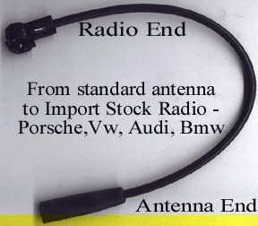 vw-7 Antenna Adaptor [Stock Car Radio To  Antenna]