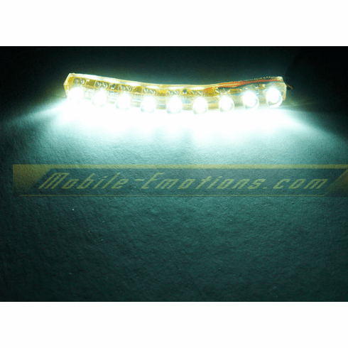 WHITE LED Flexible Motorcycle / Car Lights Hyper 9 LEDS