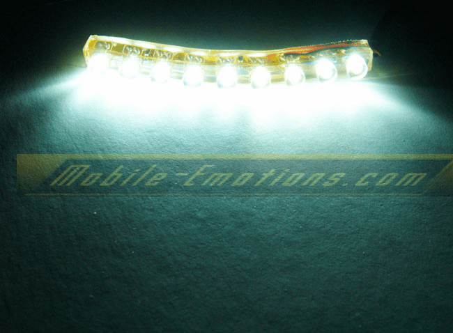WHITE LED Flexible Motorcycle / Car Lights Hyper 9 LEDS