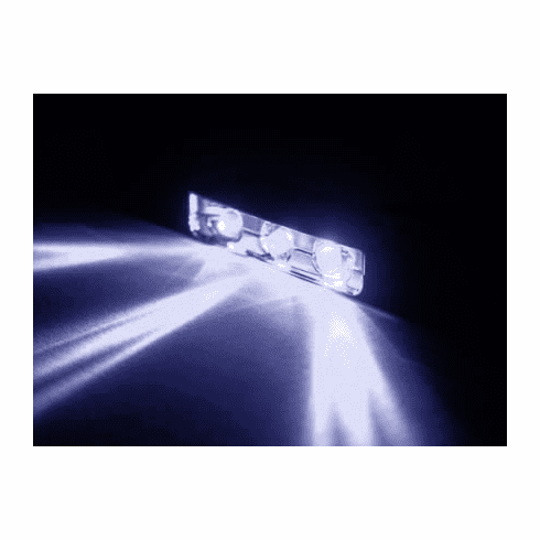 WHITE Led Motorcycle Lazer Lights - Chrome