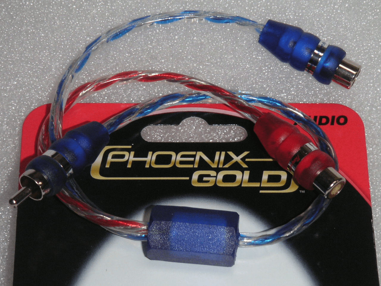 Y Adaptor 1Male to 2 Female RCA Interconnect Phoenix Gold