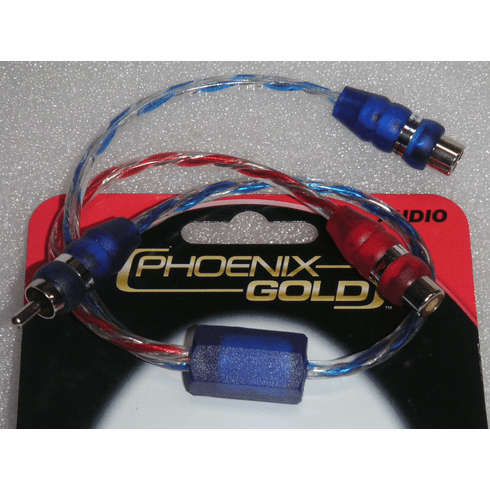 Y Adaptor 1Male to 2 Female RCA Interconnect Phoenix Gold