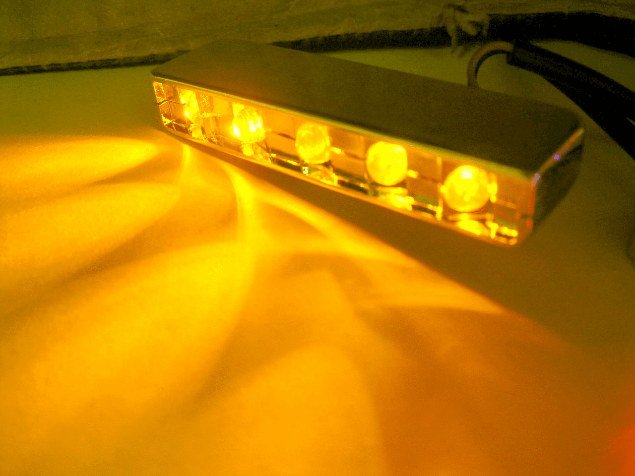 Yellow 5 Led Laser Lights - Glow in Street