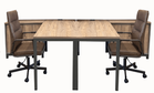 Desert Oak & Smoked Timber 2-Person Workstation - 10' x 5'