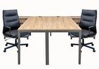 Desert Oak & Smoked Timber 2-Person Workstation - 10' x 6'