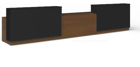 16'W Custom 2-Person Reception Desk w/Drawers