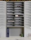 20-Pocket Corner Sorter with Riser in Pebble Gray