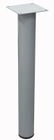 28&quotH Round Metal Table Leg in Silver - Single Leg