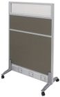 30&quotW x 48-3/4&quotH Mobile Portable Partition w/Glass Window