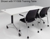 300 lb. Capacity Black Padded Mobile Stacking Guest Chair w/Armrests