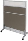 36&quotW x 48-3/4&quotH Mobile Portable Partition w/Glass Window