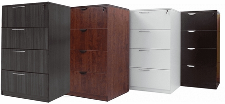 4-Drawer Laminate Lateral Files