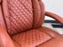 400 lbs. Cap. Cowhide Leather Executive Chair with Diamond Stitching in Terra Cotta Brown