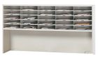 60&quotW - 50-Pocket 2-Tier Sorter with Riser in Pebble Gray