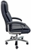 Black Top Grain Leather 500 Lbs. Capacity Desk Chair with 24