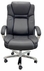 Black Top Grain Leather 500 Lbs. Capacity Desk Chair with 24