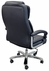 Black Top Grain Leather 500 Lbs. Capacity Desk Chair with 24