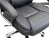 Black Top Grain Leather 500 Lbs. Capacity Desk Chair with 24