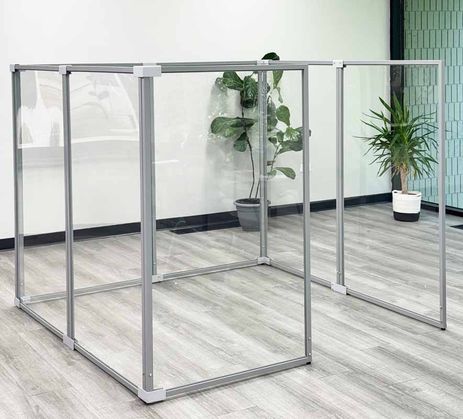 6'W x 6'D x 5'H Clear Acrylic Modular Office - Starter