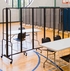 6'W x 6'H Clear Acrylic Folding Mobile Room Divider