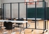 6'W x 6'H Clear Acrylic Folding Mobile Room Divider
