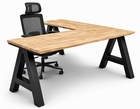 Architect Series 66&quot x 77&quot Solid Hardwood L-Shaped Desk