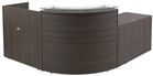 78&quot x 84&quot Curved L-Shaped Reception Desk with ADA return