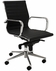 8' Rectangular Table in Charcoal/Silver with 6 Black Chairs Conference Room Set