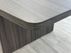 8' Charcoal Boat Shaped Table w/ 6 Black Modern Classic Chairs Set