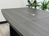 8' Charcoal Boat Shaped Table w/ 6 Black Modern Classic Chairs Set