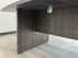 8' Charcoal Boat Shaped Table w/ 6 Black Modern Classic Chairs Set