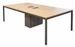 8' Desert Oak & Smoked Timber Conference Table