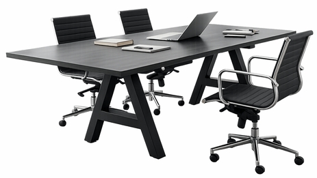 8' Rectangular Conference Table with Metal A-Frame Base - More Sizes Available