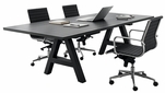 8' Rectangular Conference Table with Metal A-Frame Base - More Sizes Available