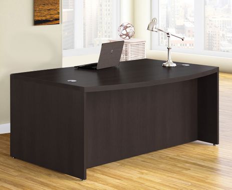 Bow Front Desk Shell - No Drawers - 72