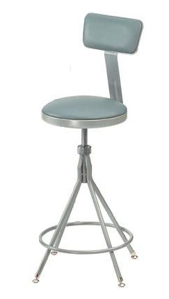 Adjustable Premium Swivel Stool w/Backrest - 300-lb Weight Capacity