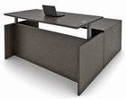 Charcoal Adjustable Height Rectangular Front L-Shaped Desk