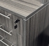 Charcoal L-Shaped Rectangular Executive Desk w/6 Drawers