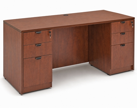 Cherry Laminate Credenza w/6 Drawers