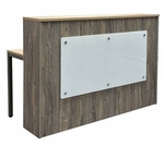 Desert Oak & Smoked Timber 65&quot Reception Desk