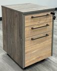 Desert Oak & Smoked Timber Mobile File Cabinet