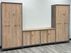 Desert Oak & Smoked Timber Tall Storage Credenza - 10.5'W
