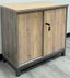 Desert Oak & Smoked Timber Tall Storage Credenza - 10.5'W