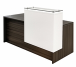 Emerge Glass Top Reception Desk with ADA Surface